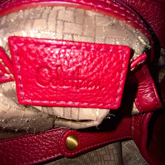 NWOT Cole Haan Burgandy Leather Woven Bag mint Cond. - Picture 2 of 5